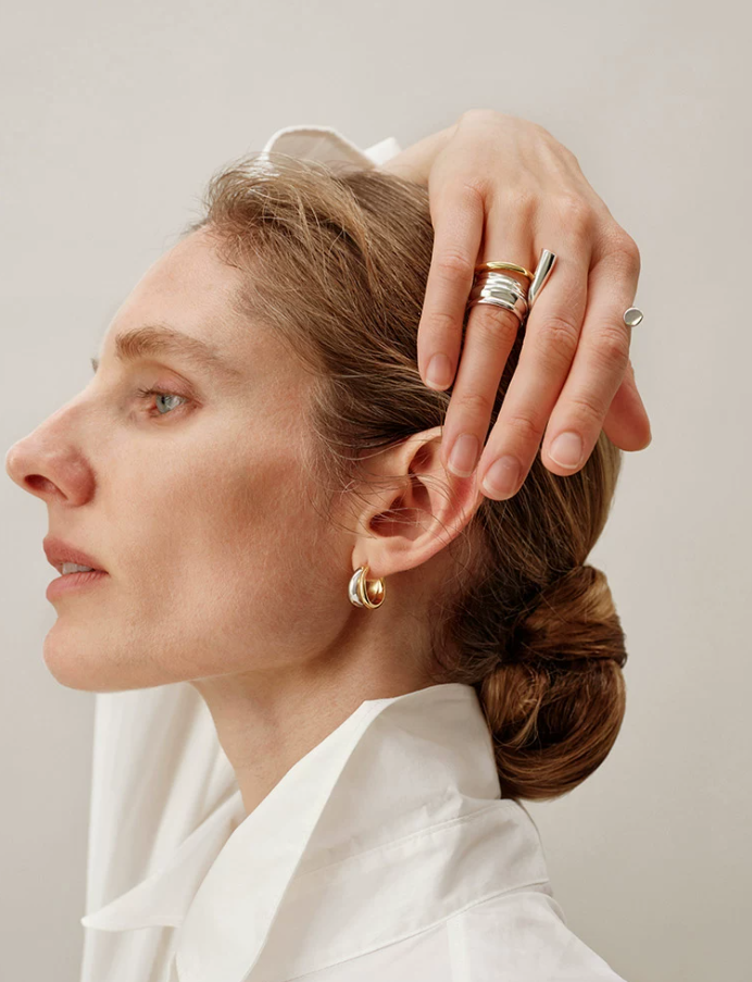 Oro Piegato Wrinkle Texture Gold Ring