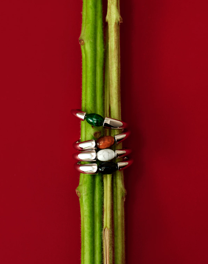 Volcanique Malachite Stone Ring