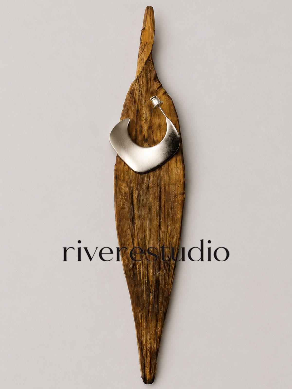 Vecchio Matte Silver Hoops