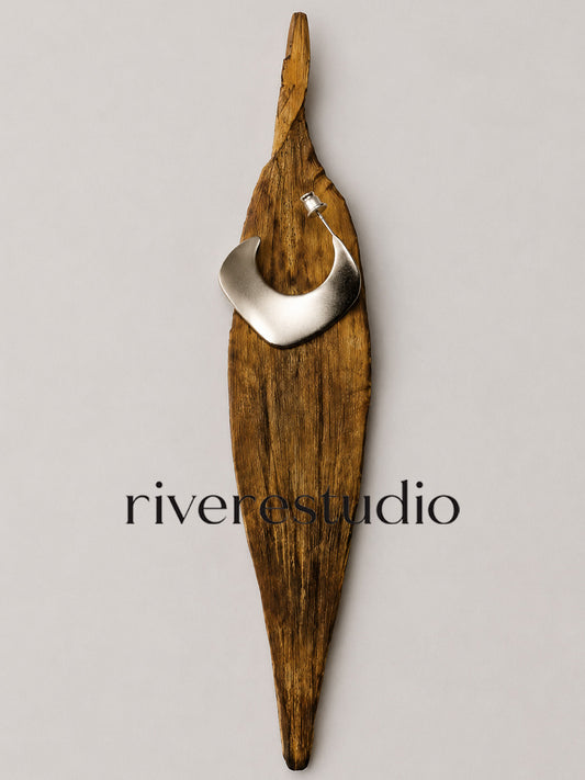 Vecchio Matte Silver Hoops