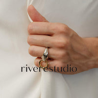 Aureline Contrast Sculptural Gold Ring