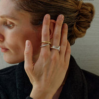 Luneria Double Loop Gold Ring