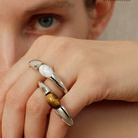 Volcanique Malachite Stone Ring