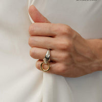 Aureline Contrast Sculptural Gold Ring