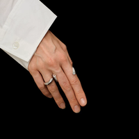 Helios Geometric Open Twin Ring