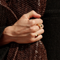 Helios Geometric Open Twin Ring