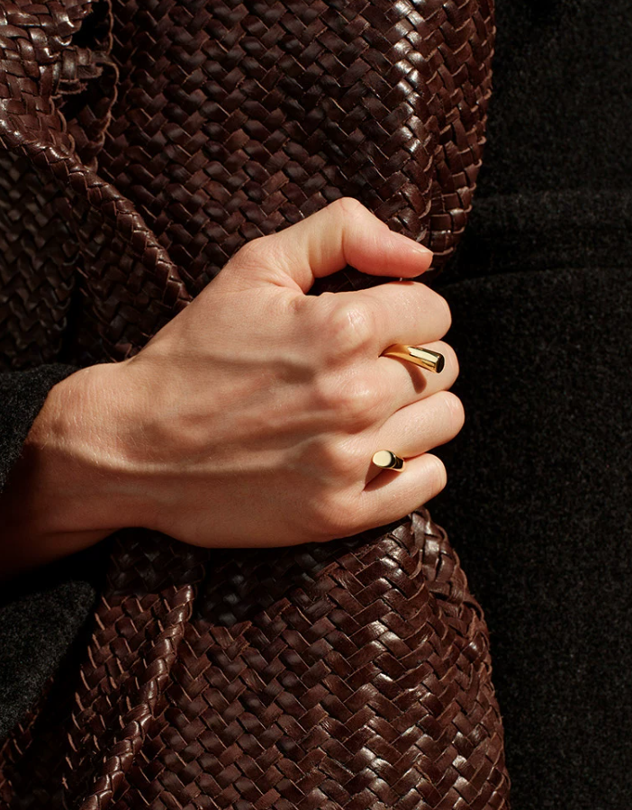 Helios Geometric Open Twin Ring