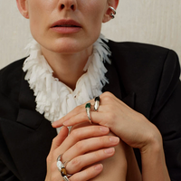 Volcanique Malachite Stone Ring