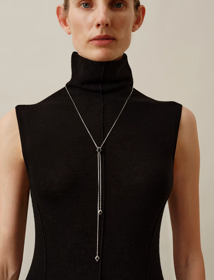 Obsidian Muse Pendant Necklace