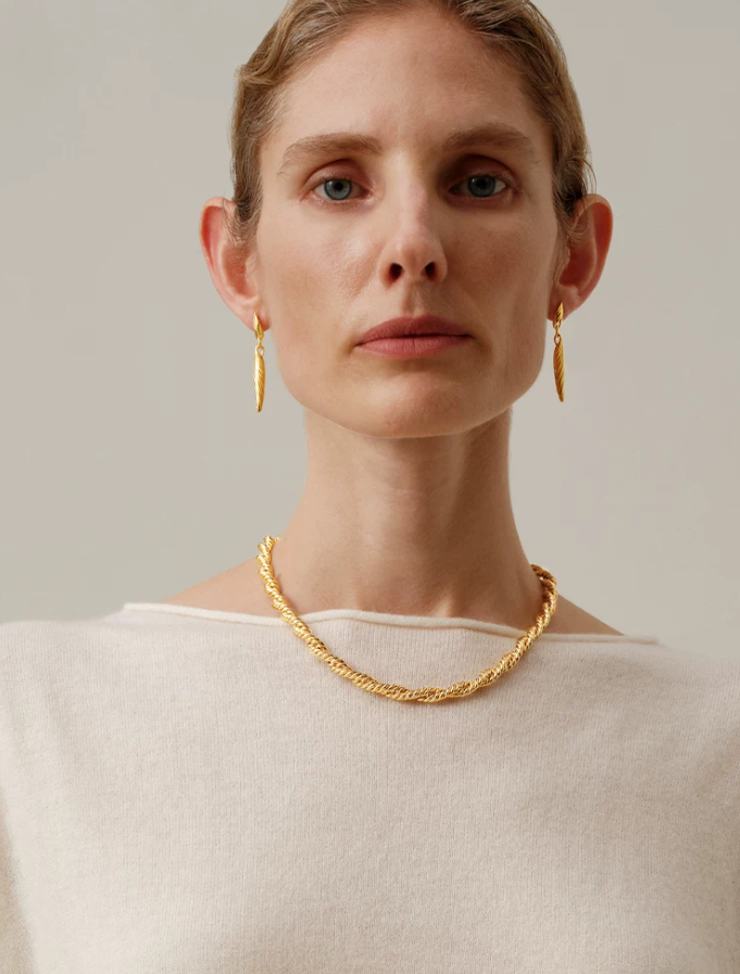 Roma Spiral Tassel Earrings