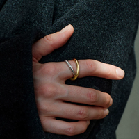 Luneria Double Loop Gold Ring