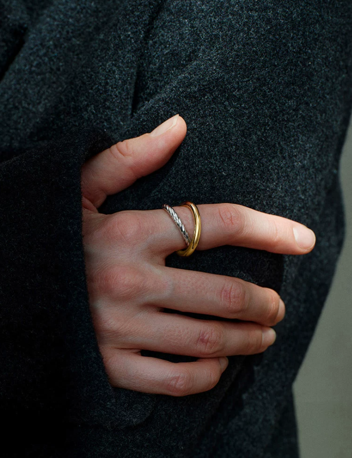 Luneria Double Loop Gold Ring