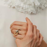 Aureline Contrast Sculptural Gold Ring