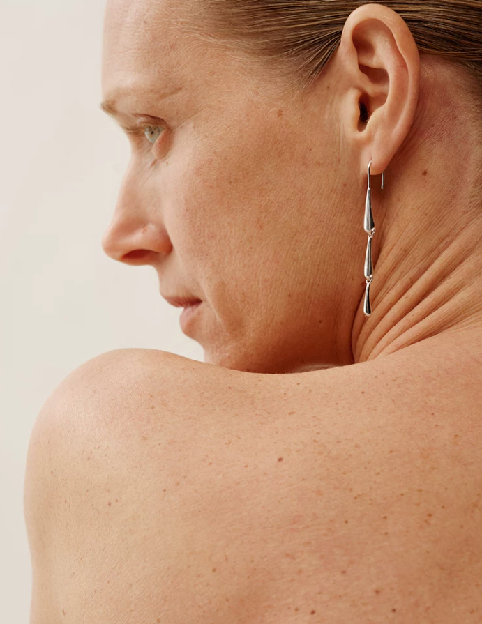Forma Diva Sculptural Silver Earrings