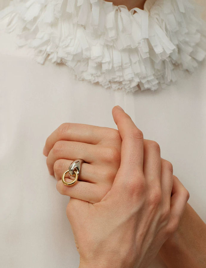 Aureline Contrast Sculptural Gold Ring