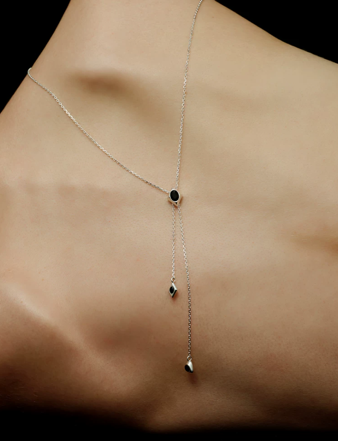 Obsidian Muse Pendant Necklace